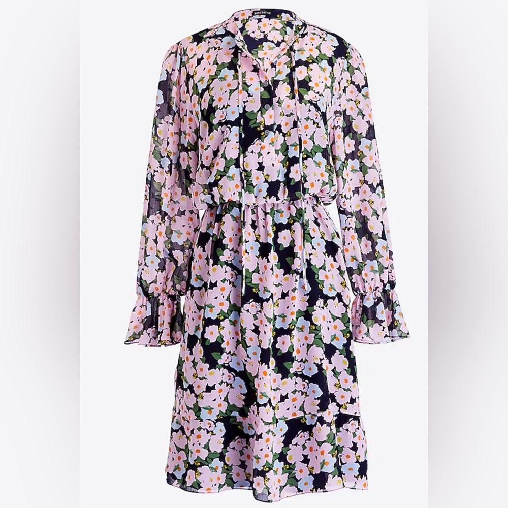 J Crew Mercantile Pink French‎ Floral Dress Size Small Drapey